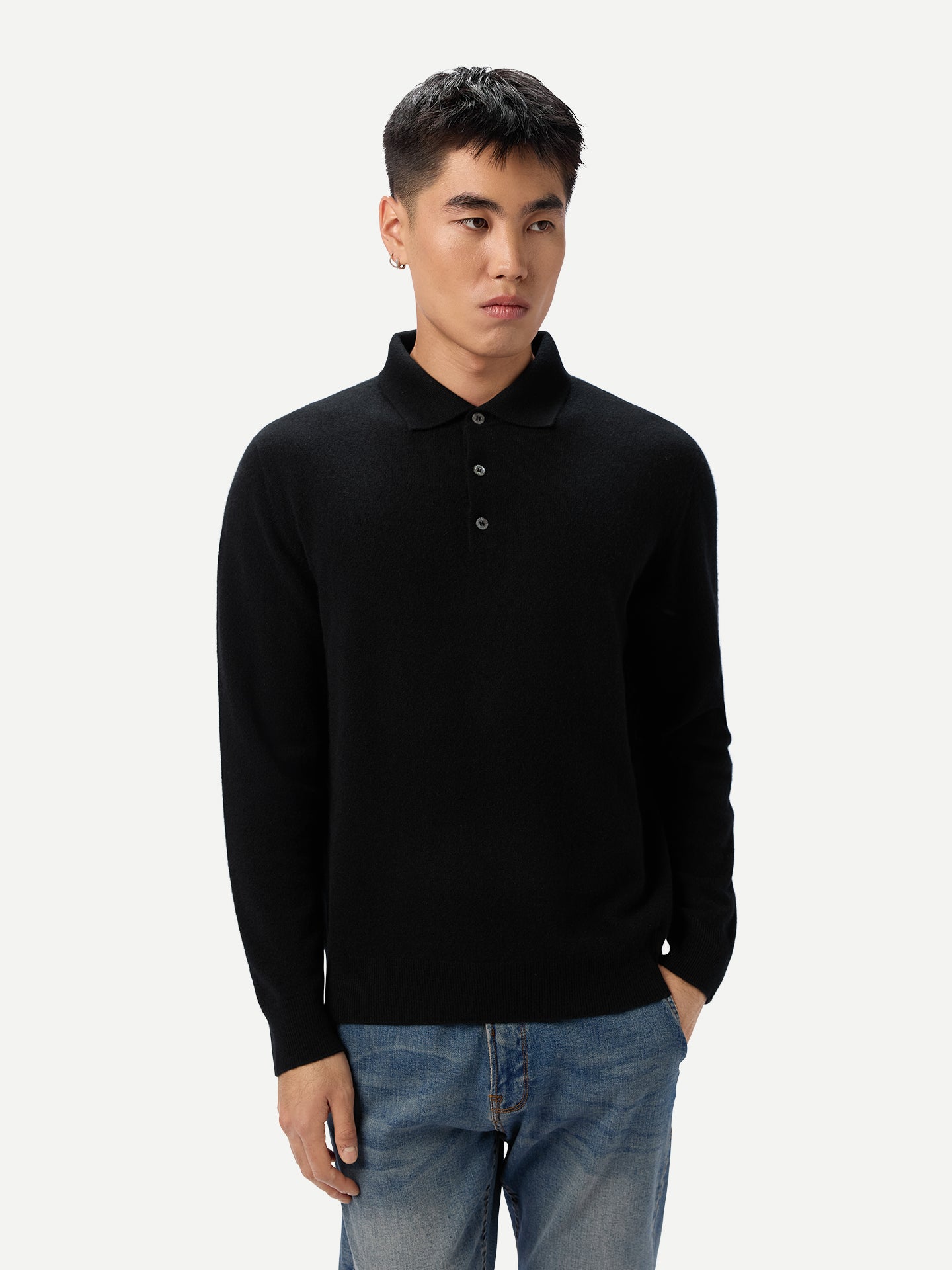 Timeless Cashmere Polo Jumper
