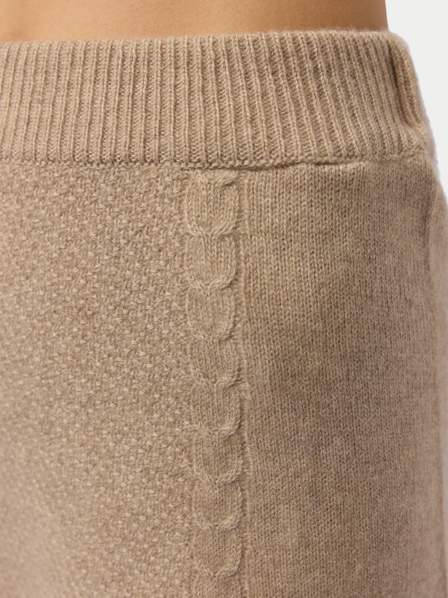 Organic Colour A-Line Cashmere Knitted Skirt