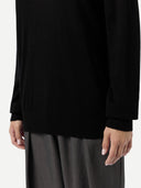 Women C-Neck  Cashmere Jumper Black - Gobi Cashmere