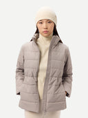 Women's CashmereTECH Winter Jacket I GOBI UK #color_cement