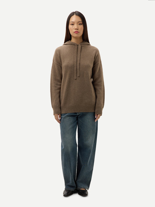 Organic Colour Cashmere Pullover Hoodie