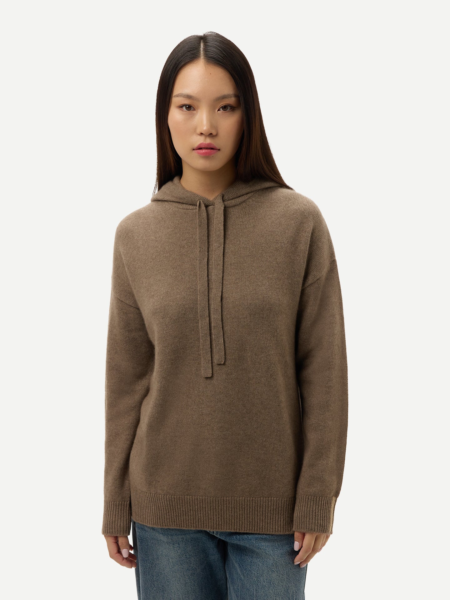 Organic Colour Cashmere Pullover Hoodie