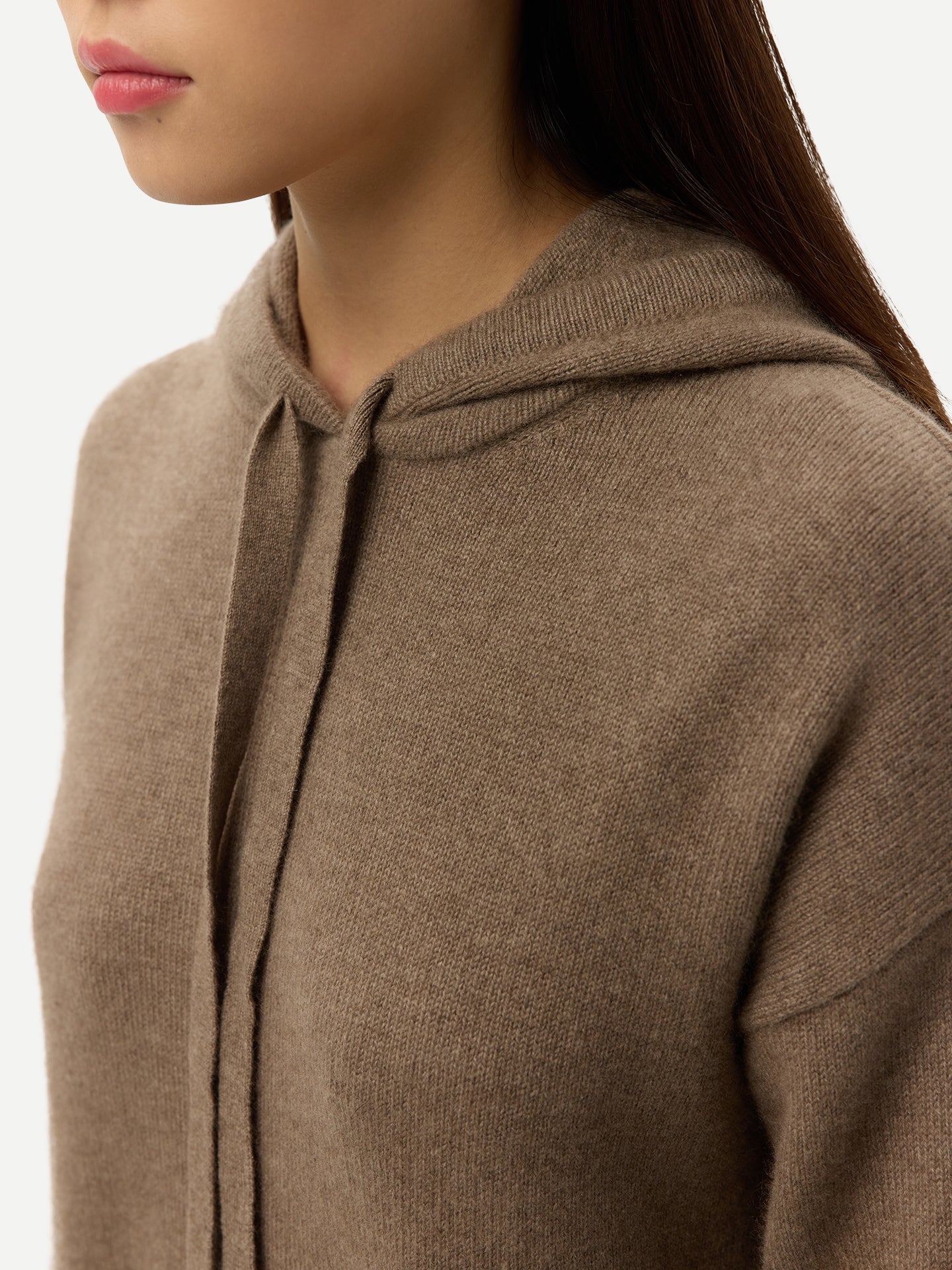 Organic Colour Cashmere Pullover Hoodie