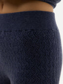 Women's Wide-Leg Ajour Knit Cashmere Trousers | GOBI UK