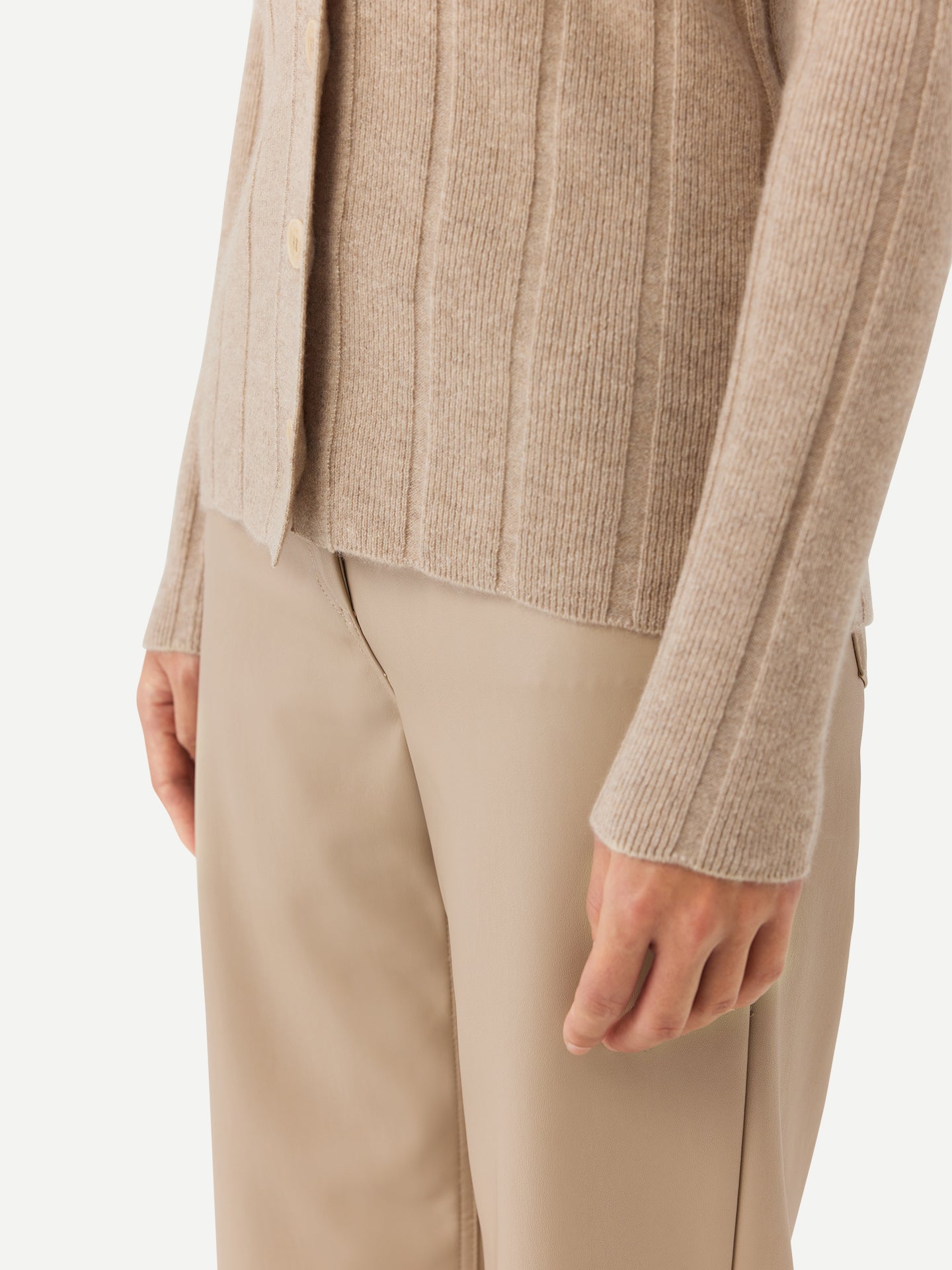 Organic Colour Button-Up Cashmere Cardigan