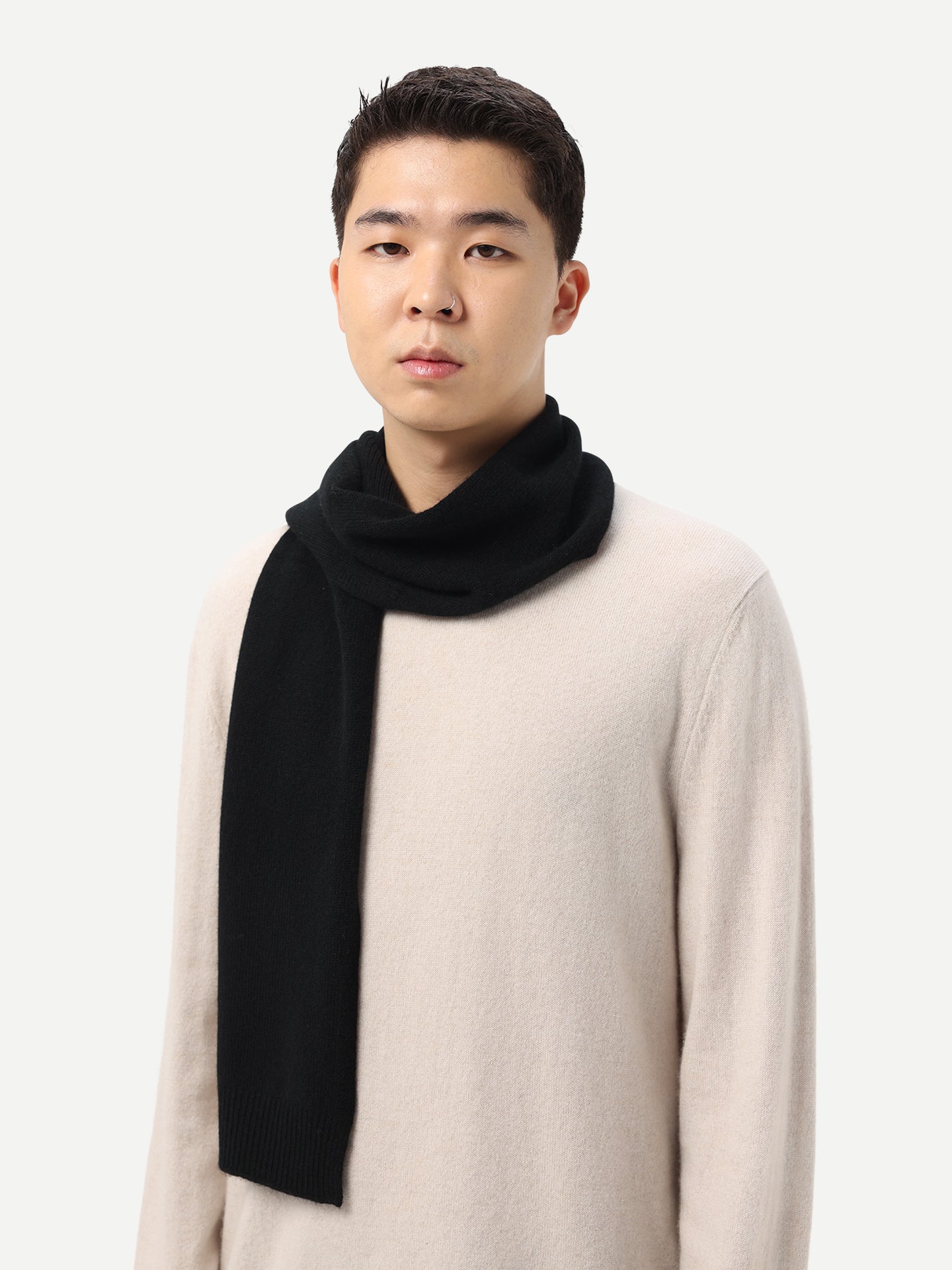 Ribbed Cashmere Scarf