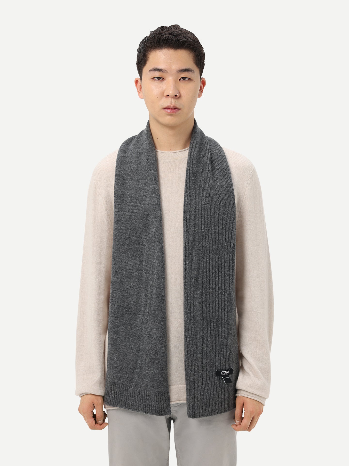 Ribbed Cashmere Scarf