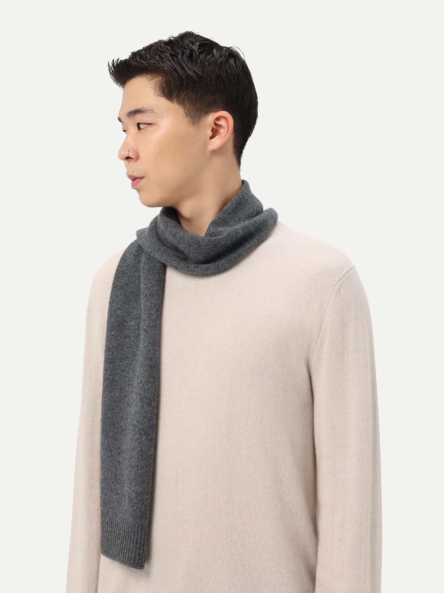 Ribbed Cashmere Scarf