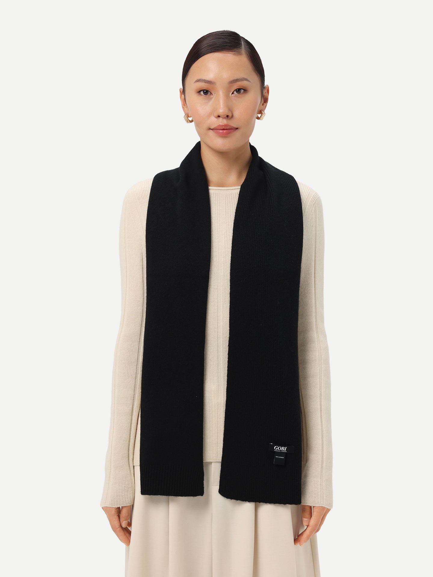 Ribbed Cashmere Scarf