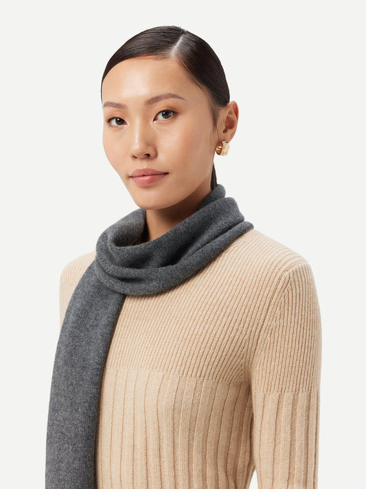 Ribbed Cashmere Scarf