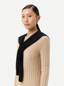 Women's Cashmere Shoulder Wrap Black - Gobi Cashmere #color_black