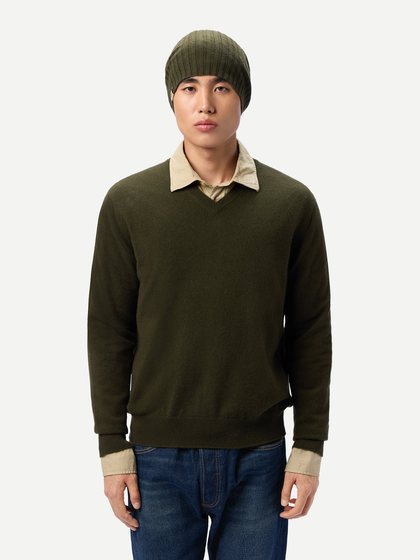 Cashmere Rib Knit Hat