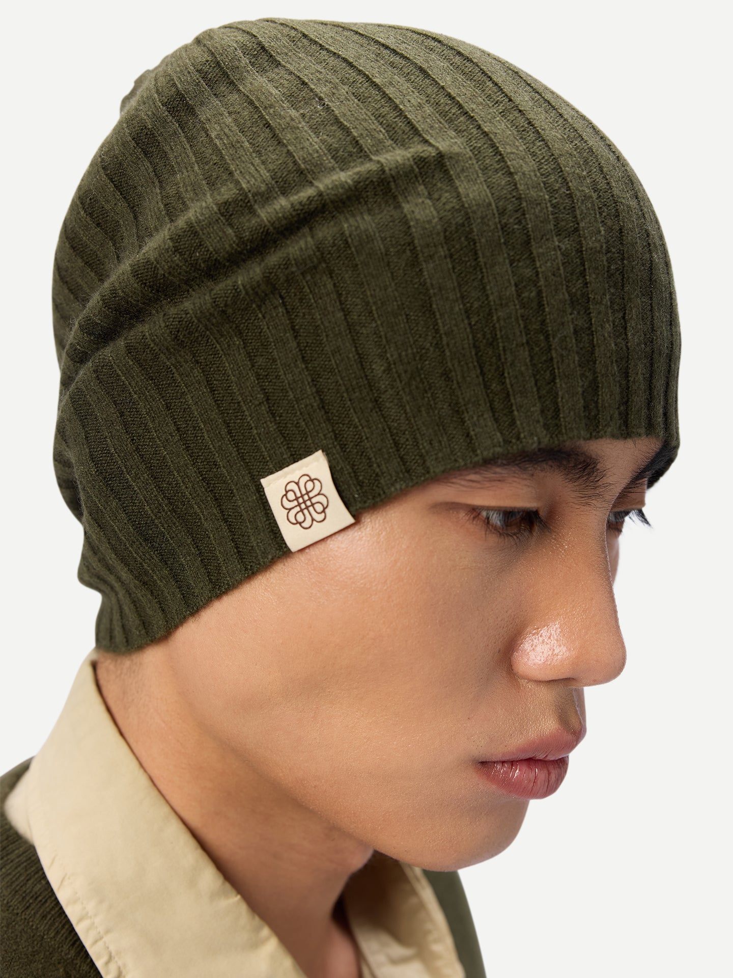 Cashmere Rib Knit Hat