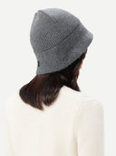 Women's Wide-Brim Cashmere Hat Gray - Gobi Cashmere #color_plum-kitten