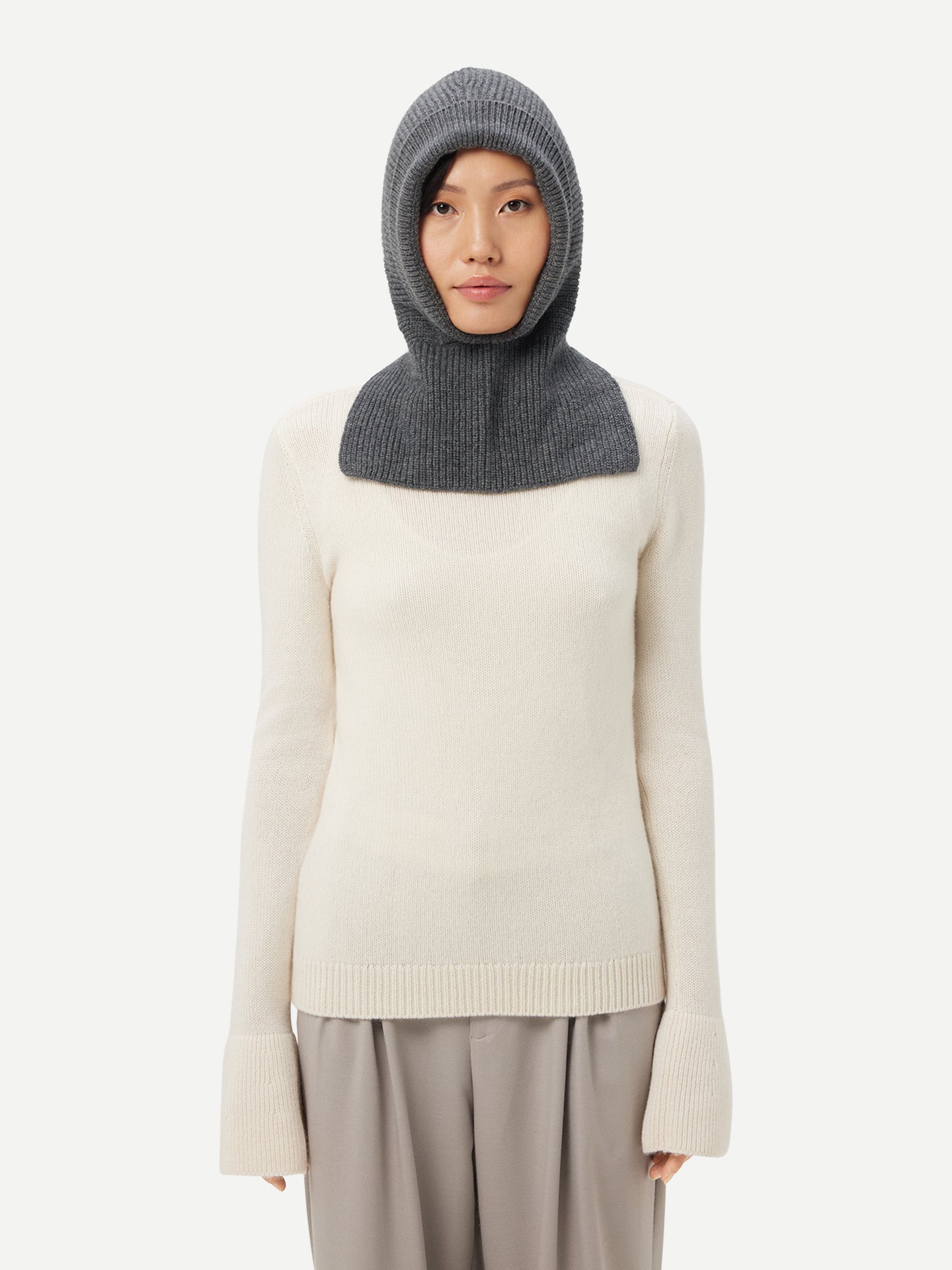 Cable-Knit Cashmere Hood