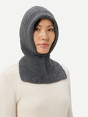 Women's Cashmere Cable-Knit Cashmere Hood Gray - Gobi Cashmere #color_plum-kitten