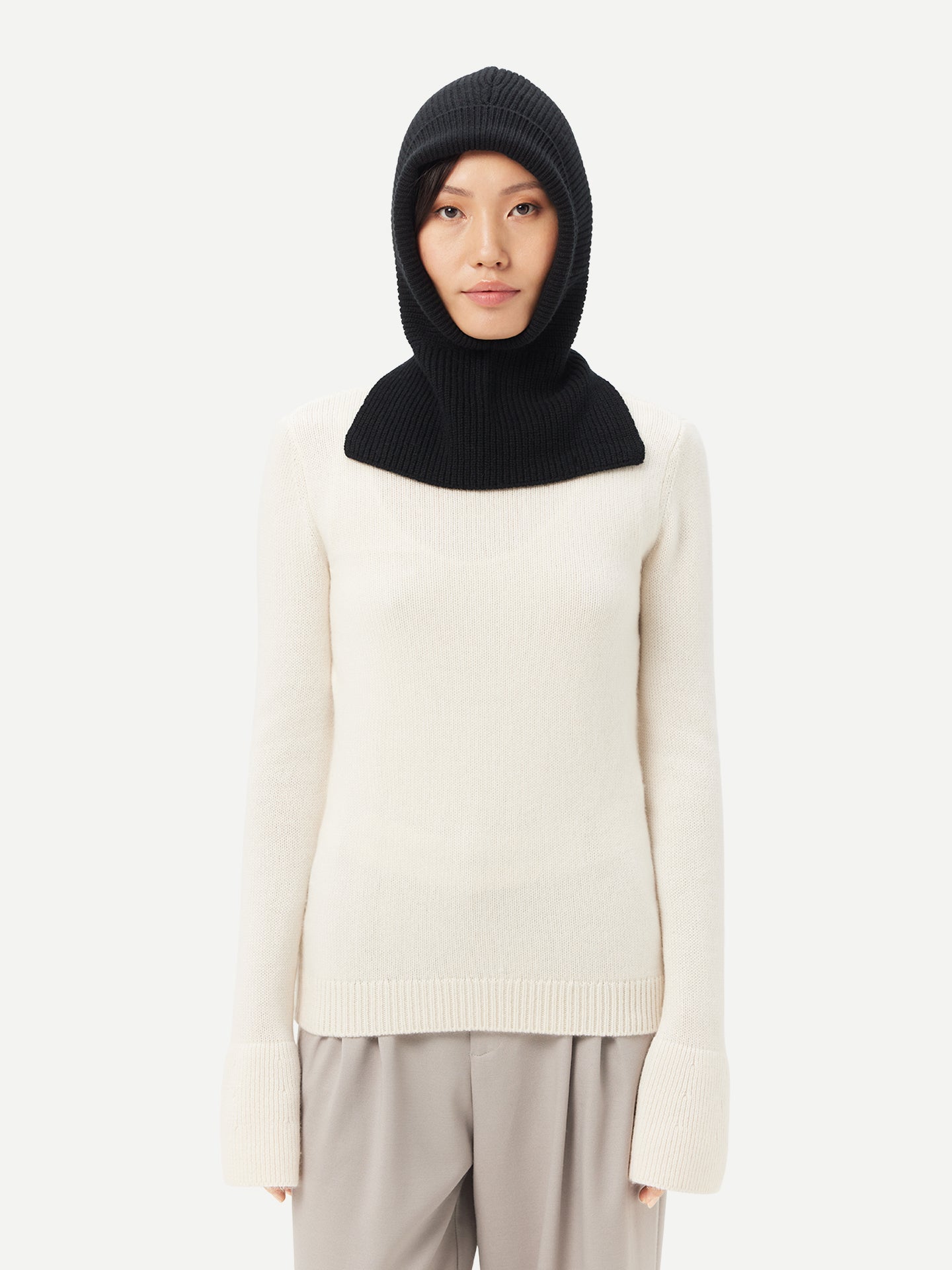 Cable-Knit Cashmere Hood