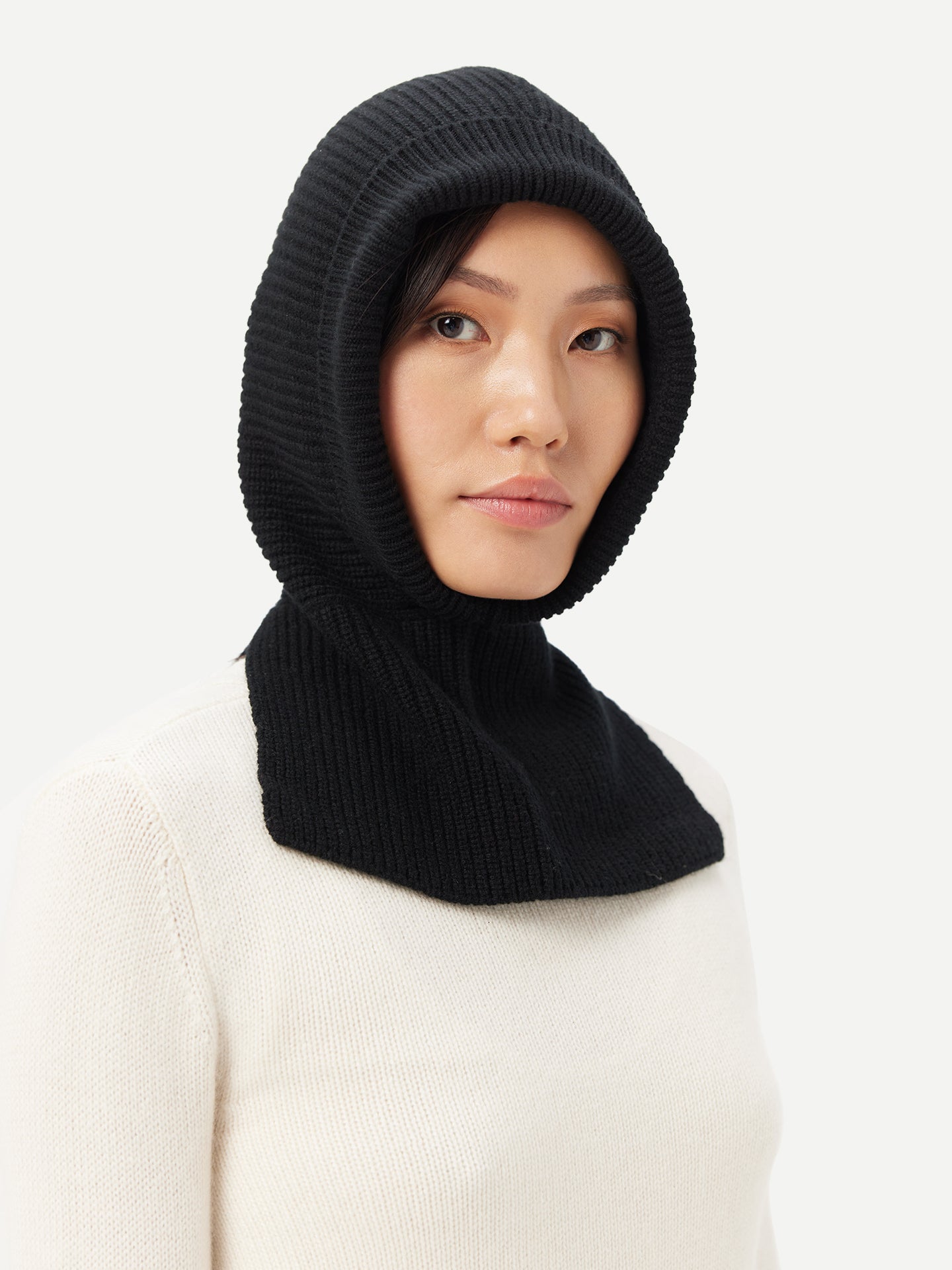 Cable-Knit Cashmere Hood