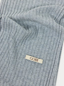 Unisex Cashmere Rib Knit Scarf in Vapor Blue | GOBI UK #color_vapor-blue