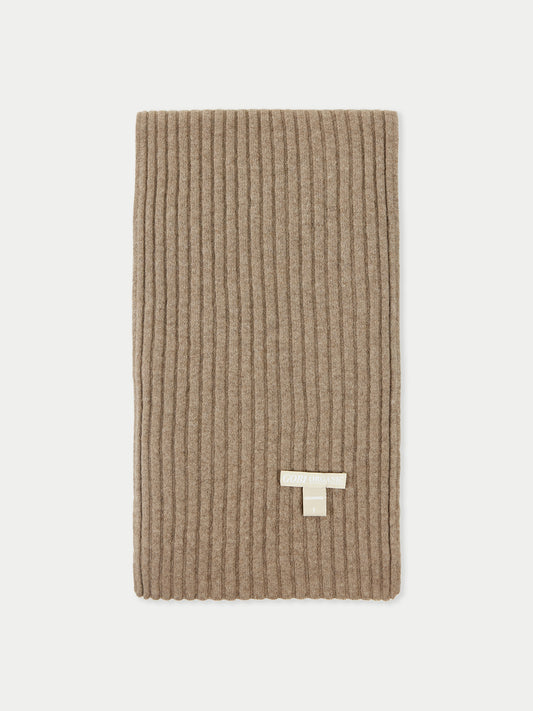 Cashmere Rib Knit Scarf