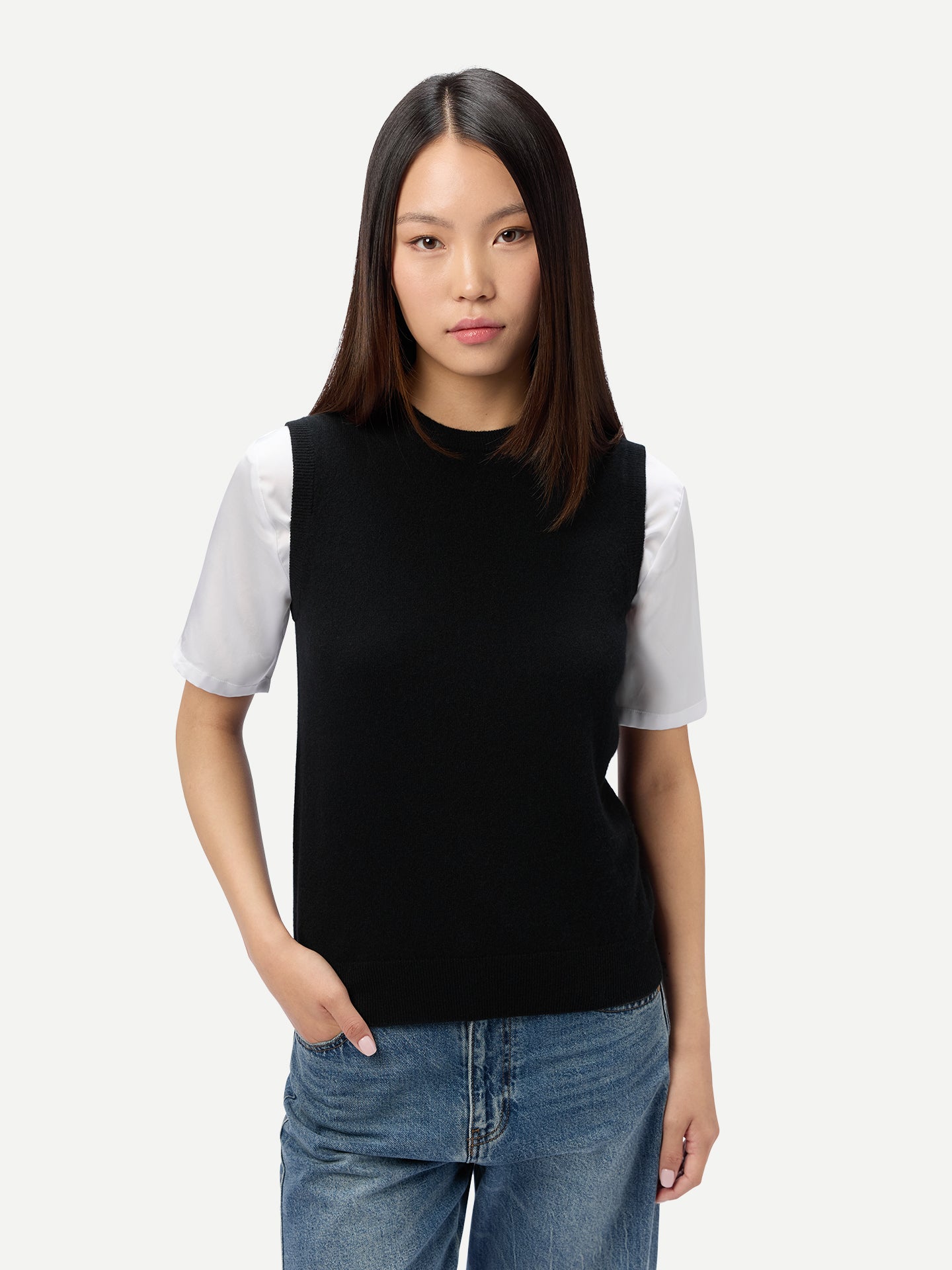 Timeless Cashmere Crewneck Vest