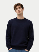 Timeless Crewneck Cashmere Jumper Navy Blazer - Gobi Cashmere