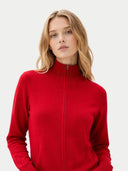 Timeless Cashmere Full-Zip Cardigan Chili Pepper - Gobi Cashmere #color_chili-pepper