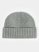 Women's Cashmere Rib Knit Hat Light Gray- Gobi Cashmere #color_urban-silver