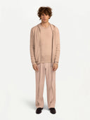 Women's Organic Color Zip Hoodie with Pockets Taupe - Gobi Cashmere #color_warm-grey