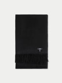 Unisex Cashmere Oversized Woven Scarf Black - Gobi Cashmere