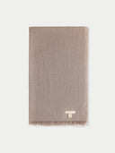 Organic Colour Lightweight Cashmere Woven Scarf Taupe - Gobi Cashmere