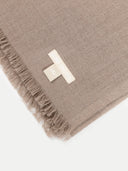 Organic Colour Lightweight Cashmere Woven Scarf Taupe - Gobi Cashmere