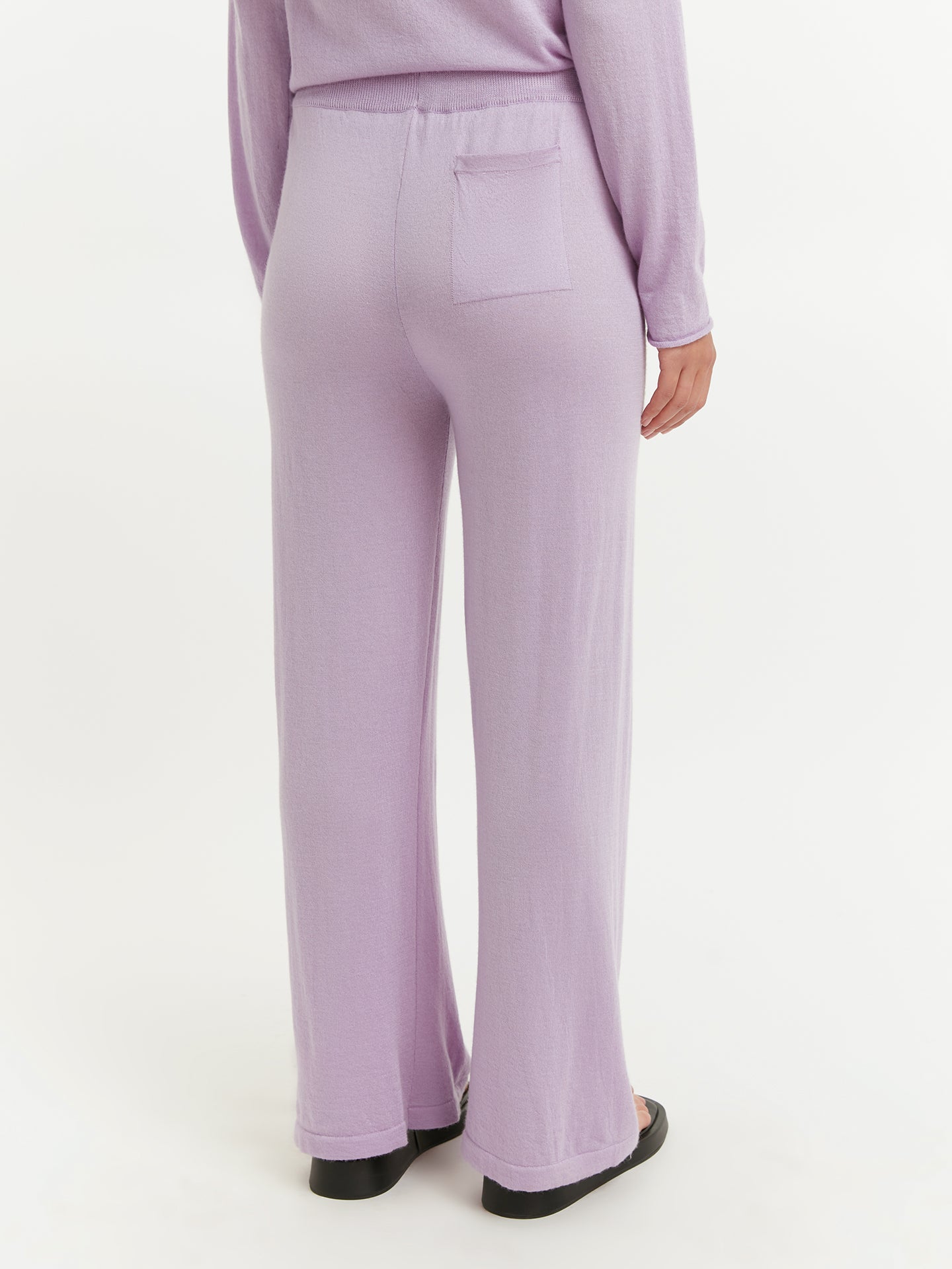 Silk Cashmere Wide Leg Pants Orchid Bloom - Gobi Cashmere