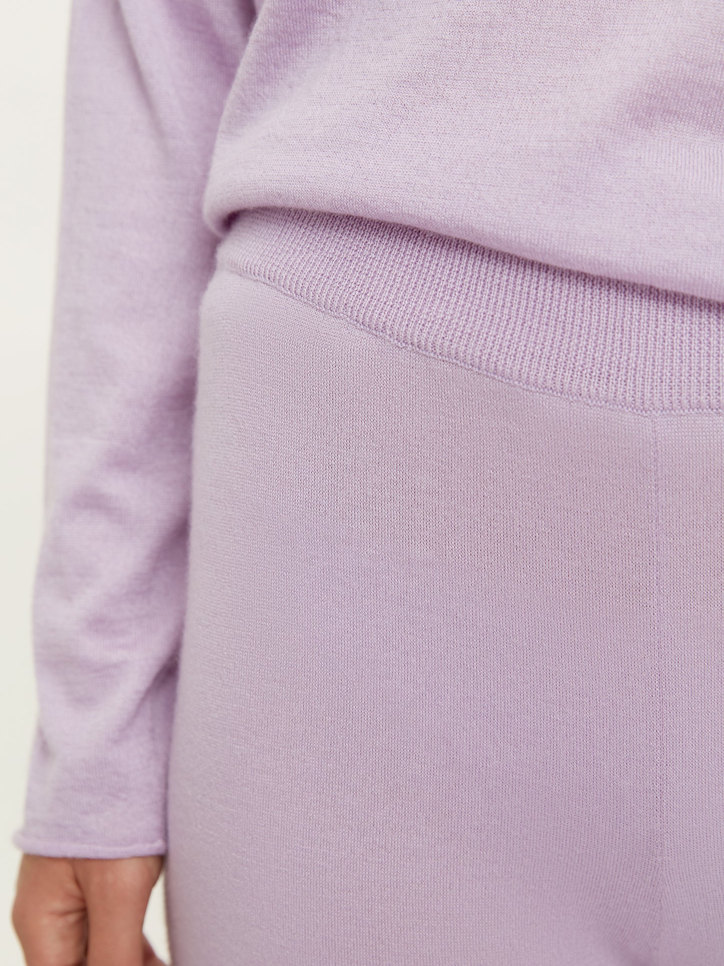 Silk Cashmere Wide Leg Pants Orchid Bloom - Gobi Cashmere