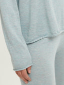 Women's Silk Cashmere Boat Neck Sweater Green - Gobi Cashmere #color_abyss