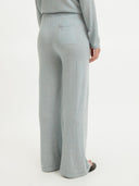 Women's Silk Cashmere Wide Leg Pants Grey - Gobi Cashmere #color_abyss