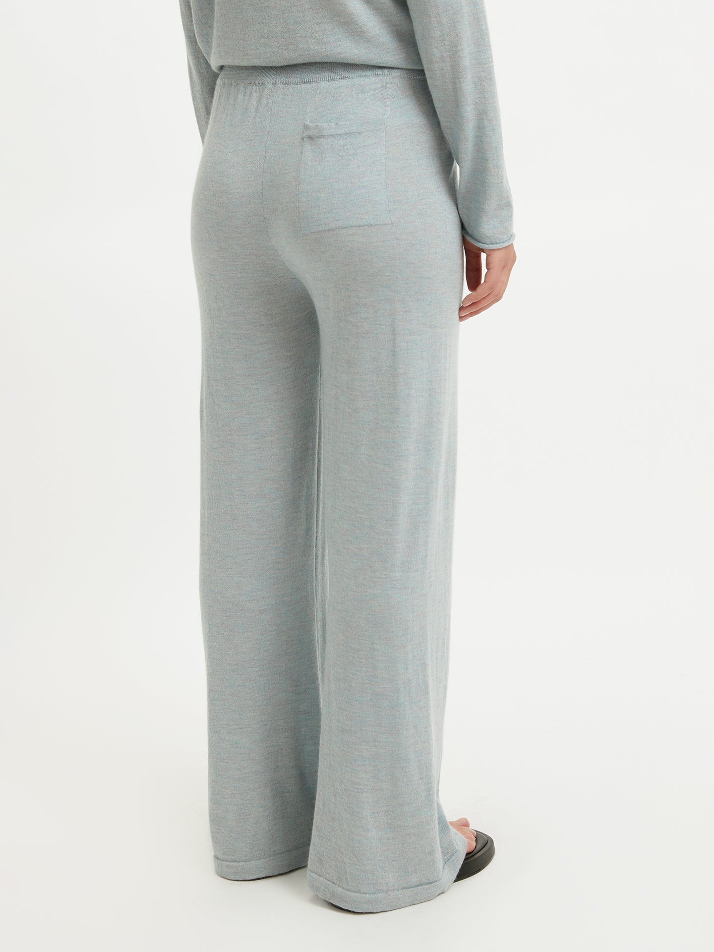 Silk Cashmere Wide Leg Pants Abyss - Gobi Cashmere
