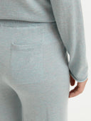 Women's Silk Cashmere Wide Leg Pants Grey - Gobi Cashmere #color_abyss