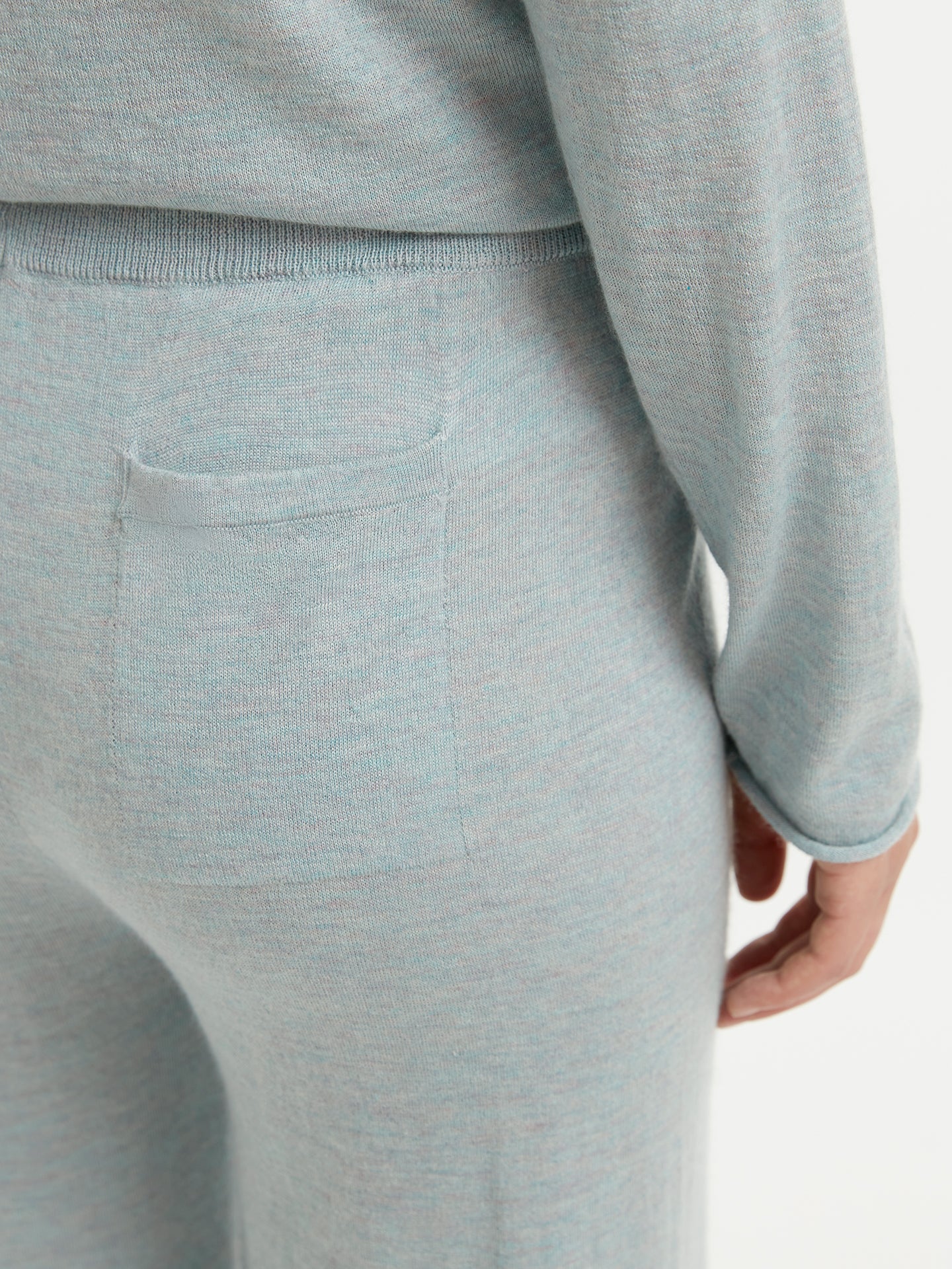 Silk Cashmere Wide Leg Pants Abyss - Gobi Cashmere