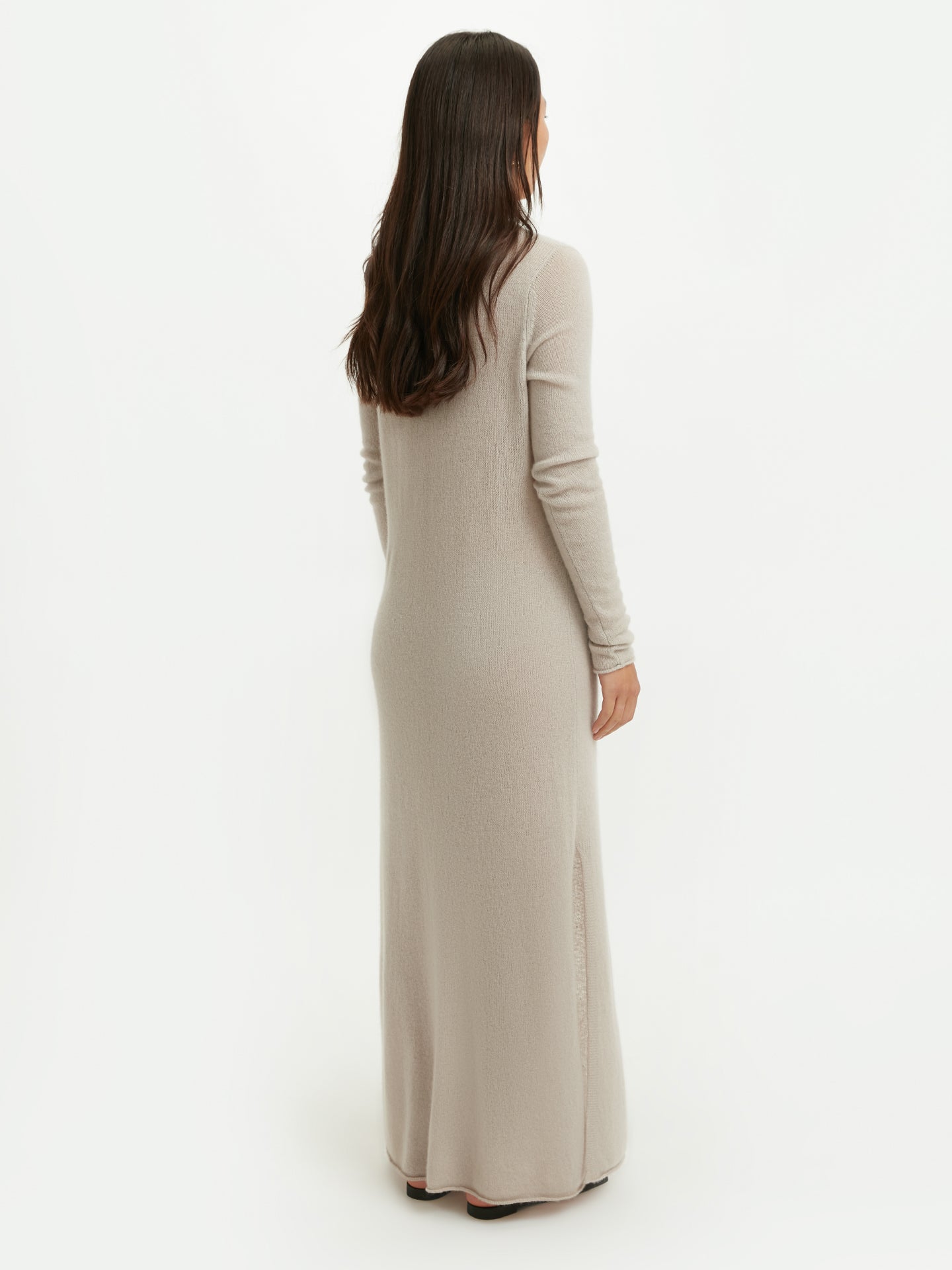 Women's Cashmere Lightweight Dress Grey - Gobi Cashmere