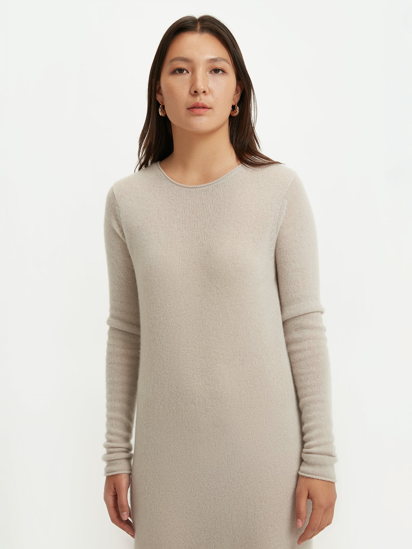 Women's Cashmere Lightweight Dress Grey - Gobi Cashmere