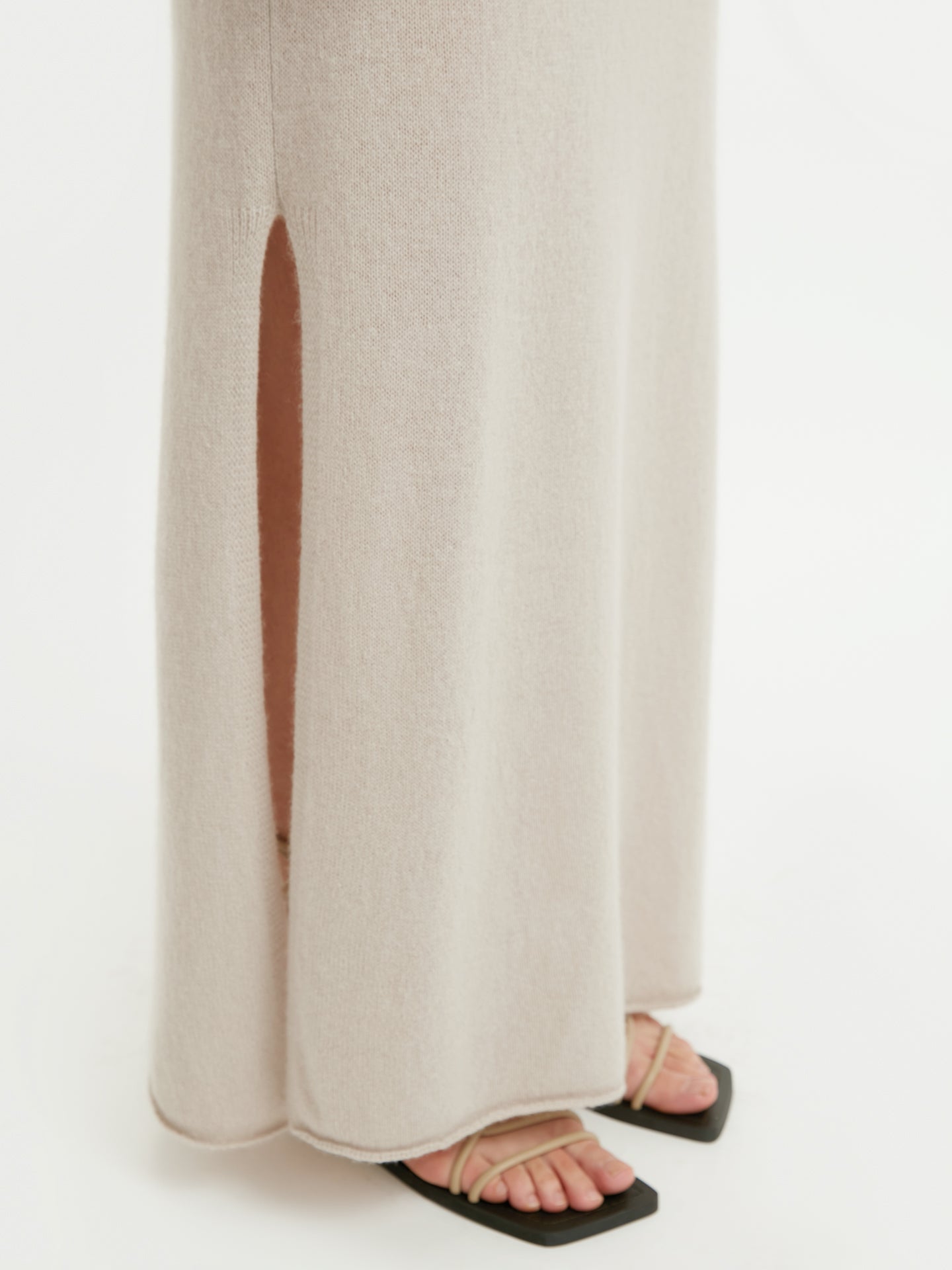 Women's Cashmere Lightweight Dress Grey - Gobi Cashmere