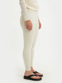 Women's Silk Cashmere Leggings Marshmallow - Gobi Cashmere #color_marshmallow