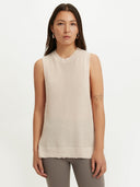 Women’s Silk Cashmere Ajour Top in Whisper Pink | GOBI UK #color_whisper-pink