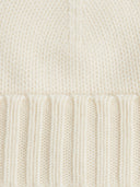 Cashmere Rib Knit Hat /Unisex/ White - Gobi Cashmere #color_white