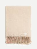 Cashmere Large Blanket With Fringe Beige - Gobi Cashmere #color_beige