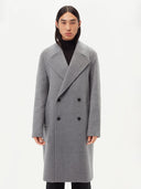GOBI Double-Breasted Men’s Cashmere Coat Gray - Giorgio Spina Collection #color_dim-gray