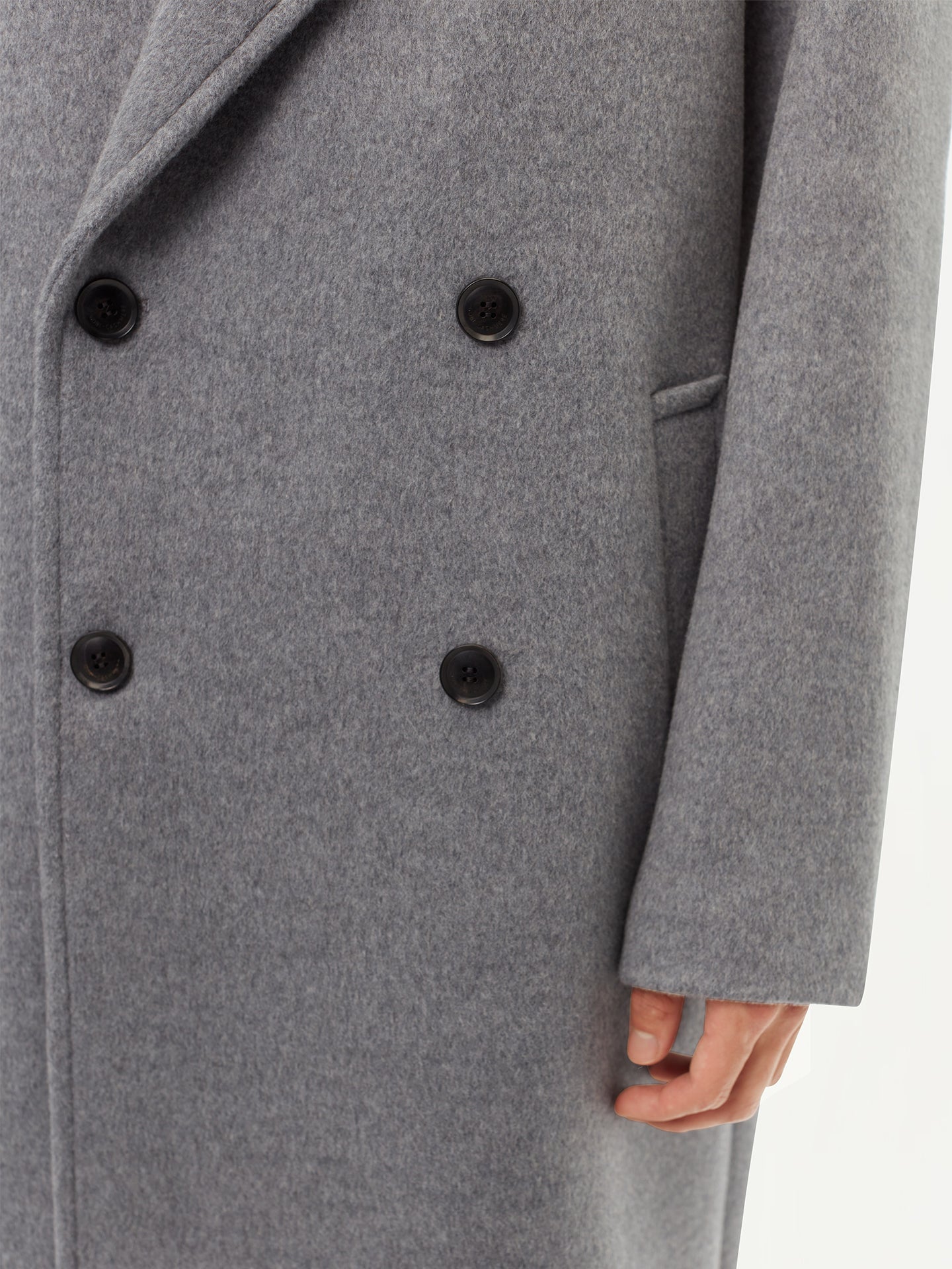 GOBI Double-Breasted Men’s Cashmere Coat Dim Gray - Giorgio Spina Collection