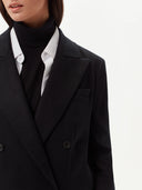 Women's Double-Breasted Cashmere Blazer Grey - GOBI Country-Chic Collection #color_charcoal