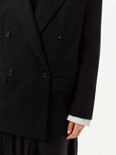 Women's Double-Breasted Cashmere Blazer Grey - GOBI Country-Chic Collection #color_charcoal